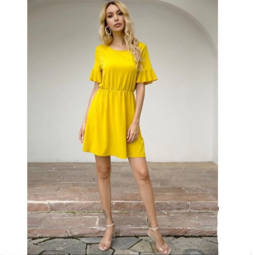 Yellow Mini Dress